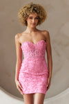 Load image into Gallery viewer, LA Merchandise LAA7053S Sweetheart Lace Embroidered Short Hoco Dress