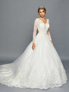 Load image into Gallery viewer, Wholesale Long‑Sleeve Bridal Ball Gown Wedding Dress By LADK457