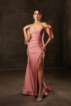 Load image into Gallery viewer, Wholesale Evening Dress Off The Shoulder Trumpet Plus Size Formal Gown By LA1858B