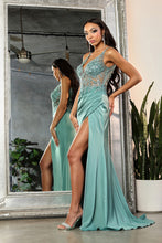 Load image into Gallery viewer, LA Merchandise LA2028 Spaghetti Strap Lace Appliqued Prom Dress - - Dress LA Merchandise