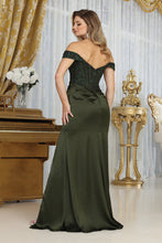 Load image into Gallery viewer, LA Merchandise LA2029 Off-Shoulder Draped High Slit Prom Gown - - Dress LA Merchandise