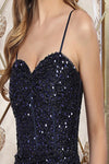 Load image into Gallery viewer, LA Merchandise LA2085 Corset Bodice Sequin Mini Slit Prom Dress - - Dress LA Merchandise