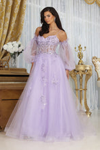 Load image into Gallery viewer, LA Merchandise LA8073 Removable Sleeves A-Line Tulle Semi Ball Gown - LILAC - Dress LA Merchandise
