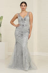 Load image into Gallery viewer, LA Merchandise LA8130 Floral and Linear Beaded Wholesale Prom Dress