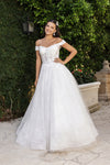 Load image into Gallery viewer, Wholesale Long Wedding Dress Off The Shoulder A-Line Gown By LA8166