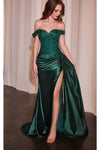 Load image into Gallery viewer, Wholesale Off‑Shoulder Beaded Corset Satin Evening Gown By LAR803