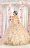 Load image into Gallery viewer, LA Merchandise LA184 Off Shoulder Floral Applique Quinceanera Dress - - LA Merchandise