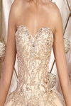 Load image into Gallery viewer, LA Merchandise LA230 Glitter Gold Beaded Quince Prom Gown - - LA Merchandise