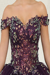 Load image into Gallery viewer, LA Merchandise LA252 Off-Shoulder Butterfly Applique Ball Gown - - LA Merchandise