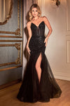 Load image into Gallery viewer, LA Merchandise LARCD0214 Beaded Strapless Special Occasion Mermaid Gown - BLACK - Dress LA Merchandise