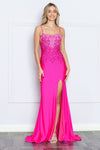 Load image into Gallery viewer, LA Merchandise LAY9264 Corset Back Rhinestones Prom Fitted Long Gown - HOT PINK - LA Merchandise