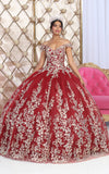 Load image into Gallery viewer, La Merchandise LA228 Multi Off Shoulder Lace Applique Quince Ball Gown - - Dress LA Merchnadise