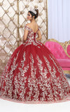 Load image into Gallery viewer, La Merchandise LA228 Multi Off Shoulder Lace Applique Quince Ball Gown - - Dress LA Merchnadise