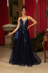 Load image into Gallery viewer, LA Merchandise LA8136 Wholesale A-Line Dress with Spaghetti Straps for Prom