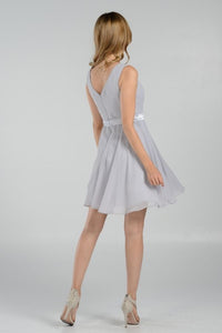La Merchandise LAY7290 Sleeveless short chiffon bridesmaid Party dress - - LA Merchandise