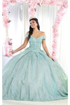 Load image into Gallery viewer, La Merchandise LA178 Enchanting Off Shoulder Quinceañera Ball Gown - SAGE - LA Merchandise
