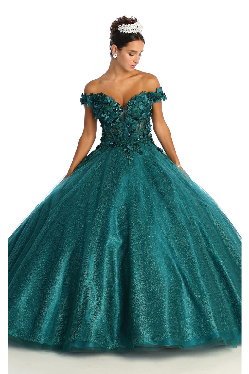 Floral Quince Dresses Off Shoulder Ball Gown Princess Wholesale