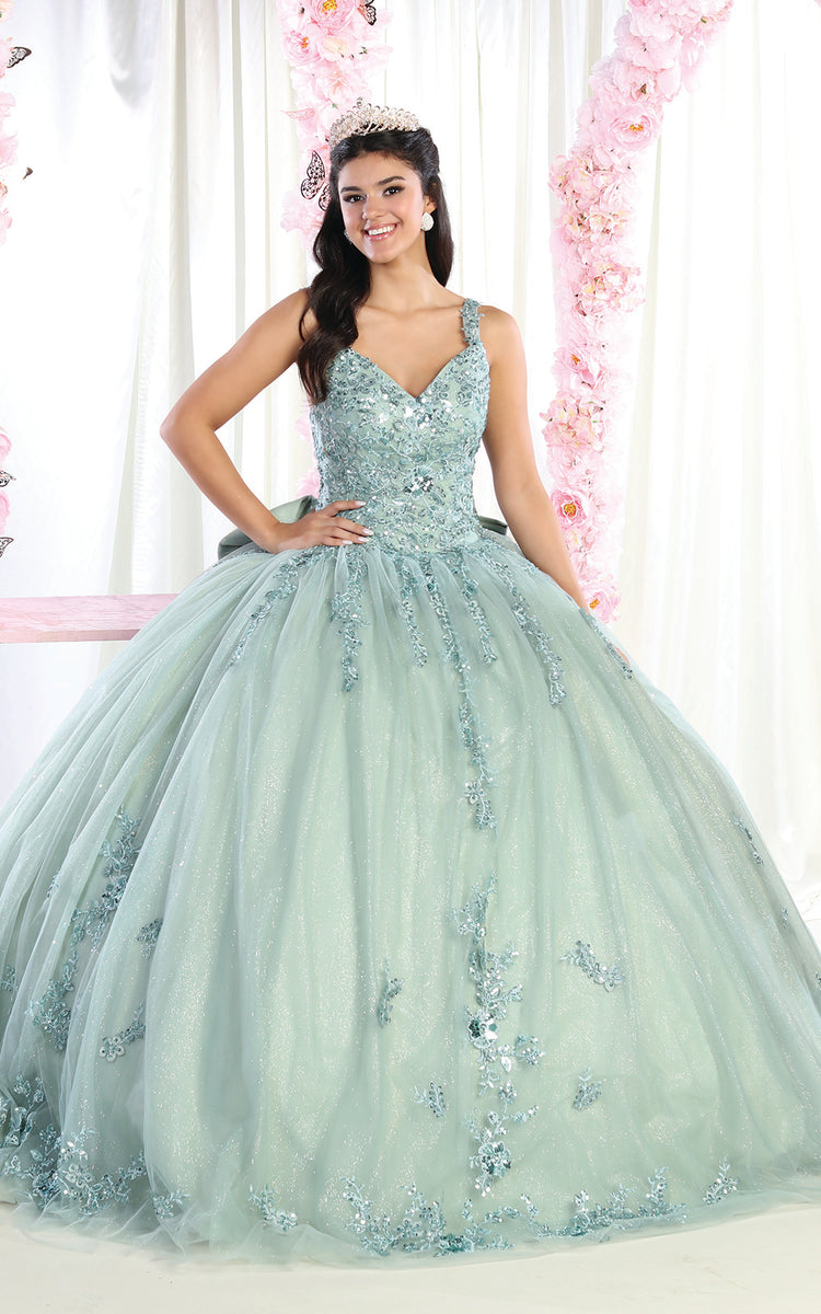 Wholesale Quinceanera Dress Ball Gown Glitter Train Sweet 16 by LA174 – LA  Merchandise, Inc