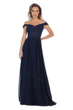 Load image into Gallery viewer, LA Merchandise LA1602 Off The Shoulder A Line Prom Dress - - LA Merchandise