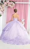 Load image into Gallery viewer, LA Merchandise LA177 Strapless Corset Floral Quinceanera Ball Gown - - LA Merchandise