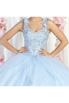 Load image into Gallery viewer, LA Merchandise LA180 Sleeveless Corset V-Neck Embroidered Quinceanera Ball Gown - - LA Merchandise