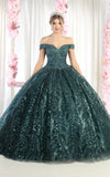 Load image into Gallery viewer, LA Merchandise LA183 Corset Off Shoulder Quinceanera Ball Gown - HUNTER GREEN - LA Merchandise