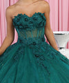 Load image into Gallery viewer, LA Merchandise LA188 Strapless Floral Quinceanera Dress - - Dress LA Merchandise