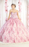 Load image into Gallery viewer, LA Merchandise LA190 Strapless Corset 3D Floral Quinceanera Ball Gown - BLUSH - LA Merchandise