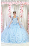 Load image into Gallery viewer, LA Merchandise LA199 Wholesale Sleeveless Floral Quinceanera Ball Gown - BABY BLUE - LA Merchandise
