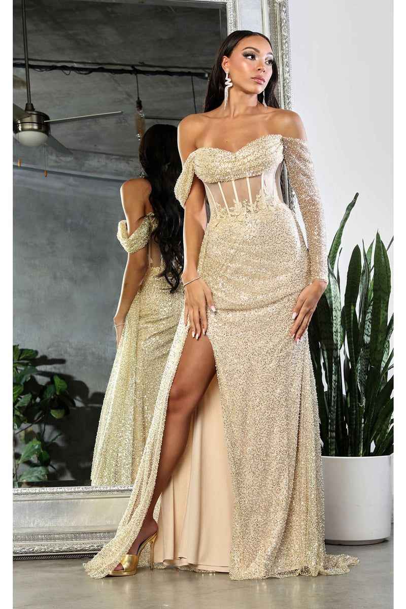 LA Merchandise LA8050 Sheer Bodice Side Sash Sequin Prom Dress – LA  Merchandise, Inc