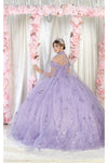 Load image into Gallery viewer, La Merchandise LA202 Off Shoulder 3D Floral Applique Gown with Cape - - LA Merchnadise