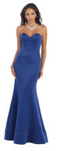 Load image into Gallery viewer, Long Strapless Strecthy Dress - LA7305 - Royal Blue - LA Merchandise
