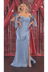 Load image into Gallery viewer, La Merchandise LA1858 Sexy Off The Shoulder Stretchy Bridesmaids Gown - DUSTY BLUE - LA Merchandise
