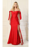 Load image into Gallery viewer, La Merchandise LA1858 Sexy Off The Shoulder Stretchy Bridesmaids Gown - RED - LA Merchandise