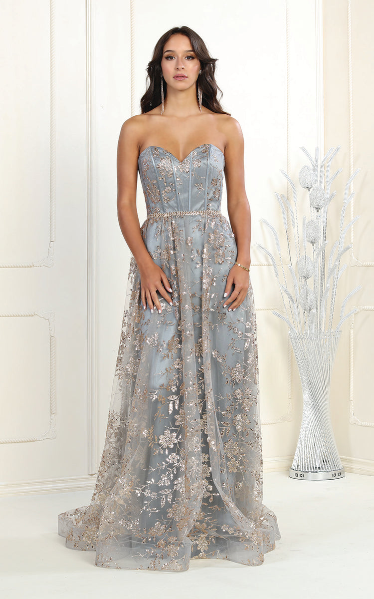 Strapless Boned Bodice Evening Gown Sweetheart Long Prom Dress LA1920 – LA  Merchandise, Inc