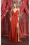 Load image into Gallery viewer, V- Neck Bridemaids Long Dress - LA1869 - RUST - LA Merchandise