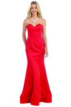 Load image into Gallery viewer, Long Strapless Strecthy Dress - LA7305 - Red - LA Merchandise