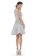 Load image into Gallery viewer, Sleeveless lace &amp; satin short dress - LA1422 - - LA Merchandise