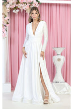Load image into Gallery viewer, Stretchy Long Sleeve Wedding Dress - LA1835B - IVORY - LA Merchandise