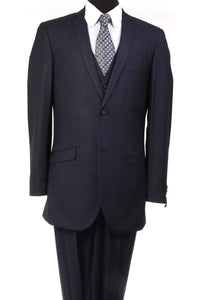 Ultra Slim Fit 3 Piece Men's Suit - LA154SA - NAVY - Mens Suits LA Merchandise