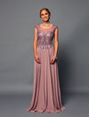 Load image into Gallery viewer, Wholesale A-Line Long Evening Gown with Embellished Bodice &amp; Sleeveless Dress by LADK316 - MAUVE - Mother of the Bride Dresses LAD