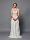 Load image into Gallery viewer, Wholesale A-Line Long Evening Gown with Embellished Bodice &amp; Sleeveless Dress by LADK316 - OFF WHITE - Mother of the Bride Dresses LAD