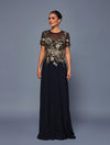 Load image into Gallery viewer, Wholesale Short Sleeve Embroidered Mother of the Bride Evening Gown by LADK318