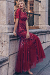 Cargar imagen en el visor de la galería, La Merchandise LAA7707 Modest Short Sleeve MOB Special Occasion Gown - - LAA