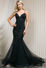 Load image into Gallery viewer, Wholesale Formal Dress Deep V-Neck Sleeveless Mermaid Gown by LAASU066