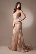 Load image into Gallery viewer, LA Merchandise LAATM1014 Sparkling Exposed Back Prom Evening Gown