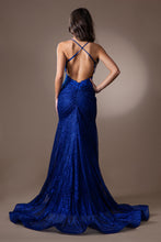 Load image into Gallery viewer, LA Merchandise LAATM1014 Sparkling Exposed Back Prom Evening Gown