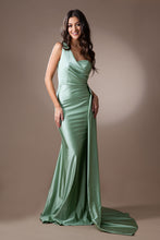 Load image into Gallery viewer, One Shoulder Elegant Dress - LAA387 - Sage - LA Merchandise