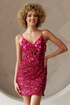 Load image into Gallery viewer, LA Merchandise LAA5057S Cut-Glass Beaded Sequin Hoco Short Dress - PINK - Dress LA Merchandise