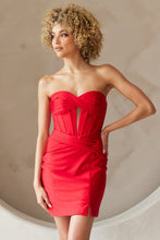 Load image into Gallery viewer, LA Merchandise LAAAG0114S Short Sweetheart Corset Homecoming Dress - RED - Dress LA Merchandise